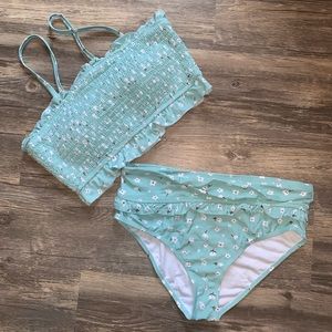 Two piece high waisted swim suit